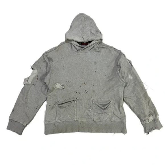 Custom Distressed thrashed Fat Tokyo Jumbo hoodie